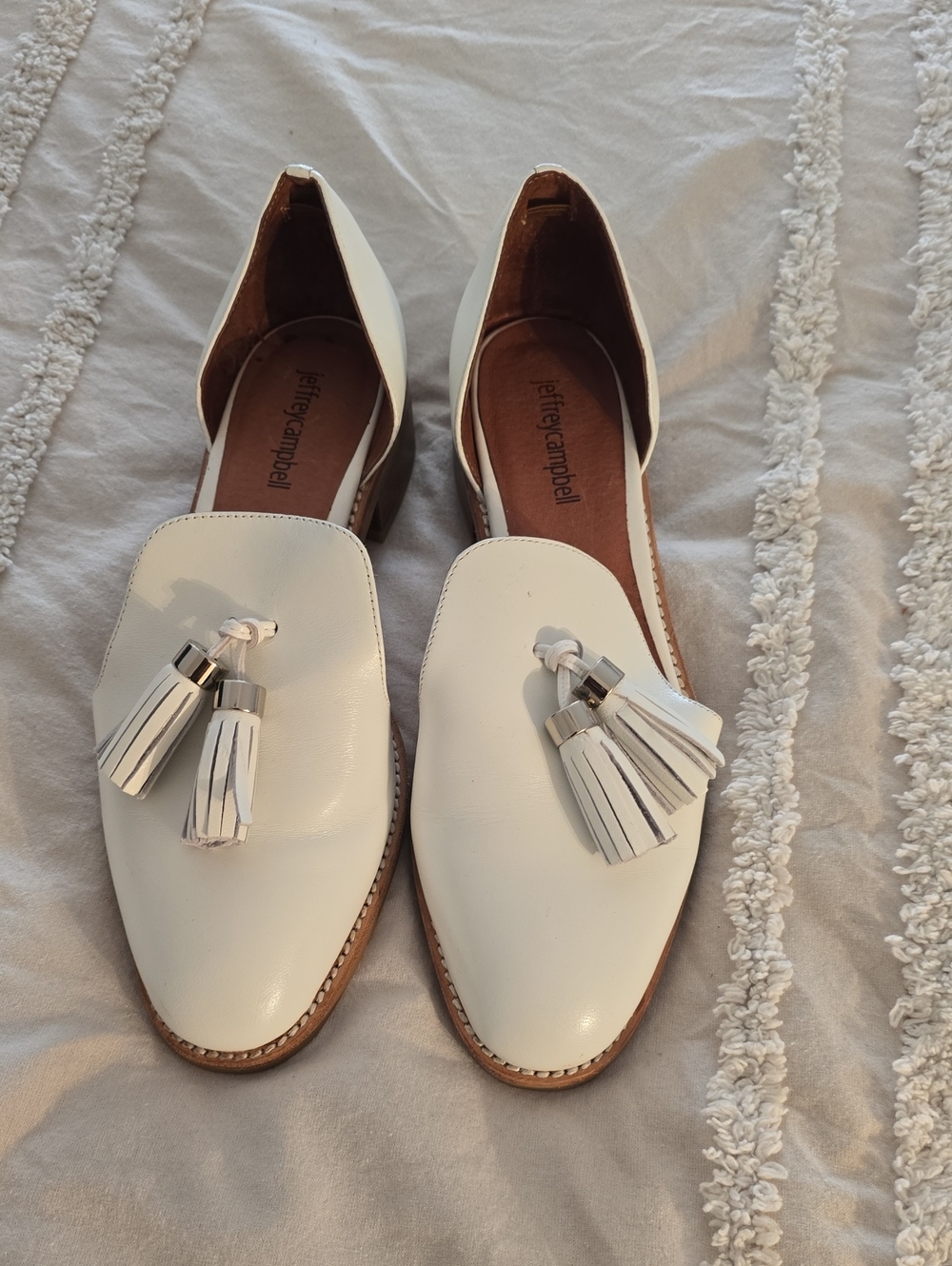 Jeffrey Campbell White Tassel D'Orsay Flats